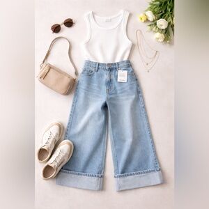 NWT Vervet Blue Kris Wide Leg Jeans